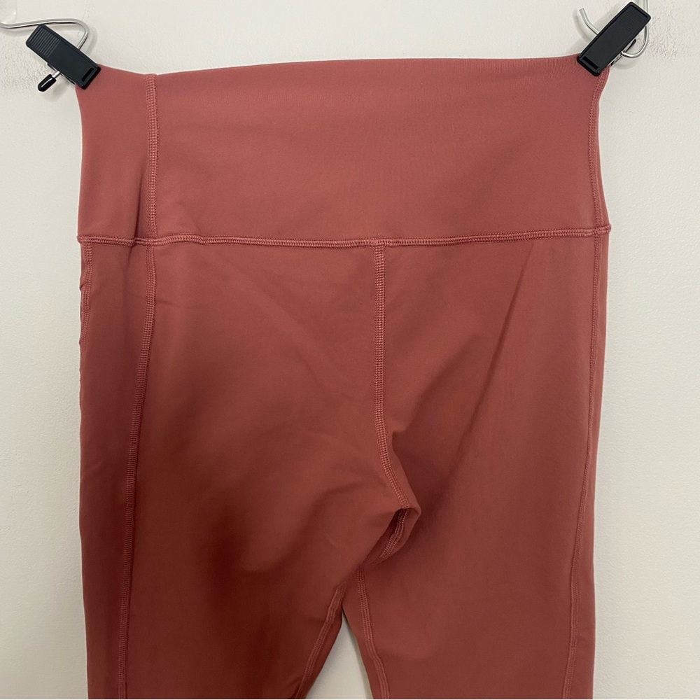 ALO Yoga Leggings Womens L High Waist Interlace Mesh Rosewood Athletic Pants - Picture 7 of 9